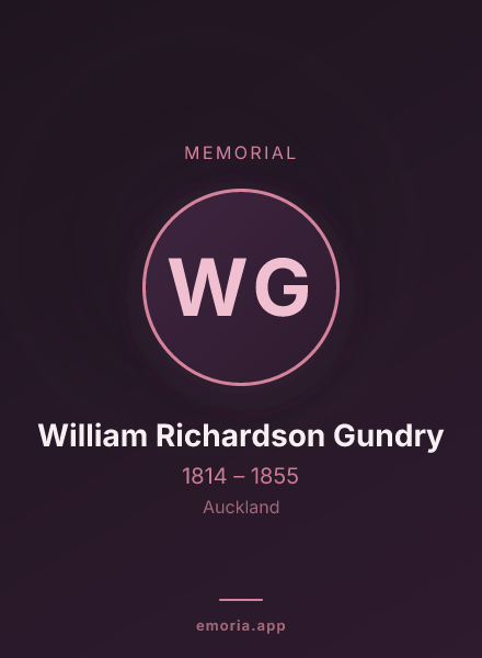 Memorial portrait of William Richardson Gundry