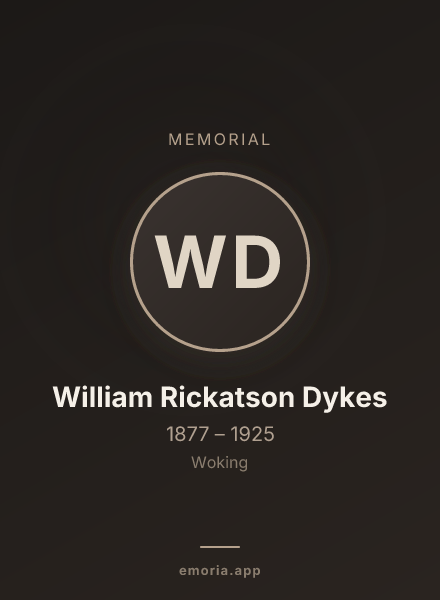 Memorial portrait of William Rickatson Dykes