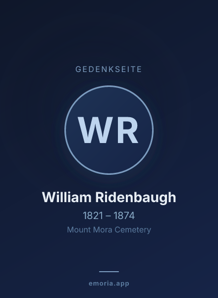 Gedenkportrait von William Ridenbaugh