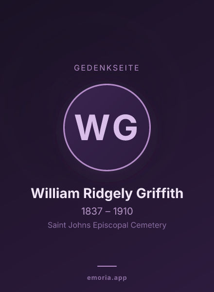 Gedenkportrait von William Ridgely Griffith