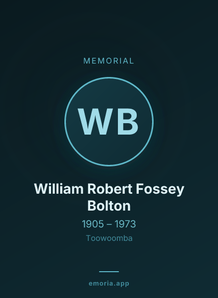 Memorial portrait of William Robert Fossey Bolton