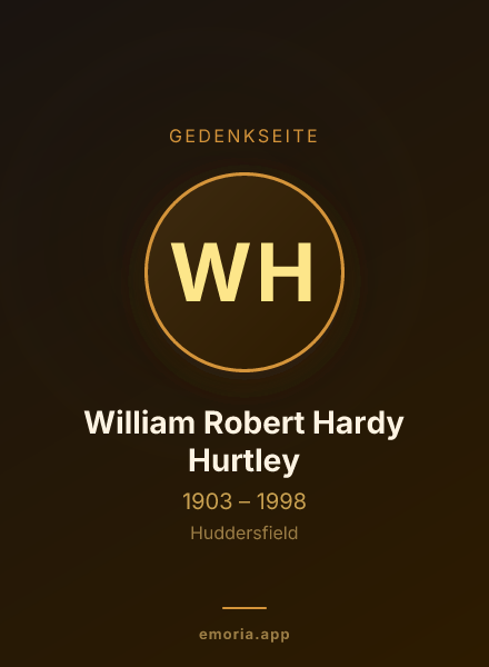 Gedenkportrait von William Robert Hardy Hurtley