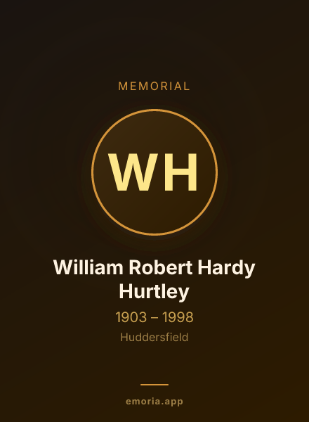 Memorial portrait of William Robert Hardy Hurtley