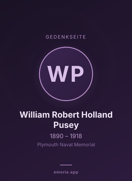 Gedenkportrait von William Robert Holland Pusey