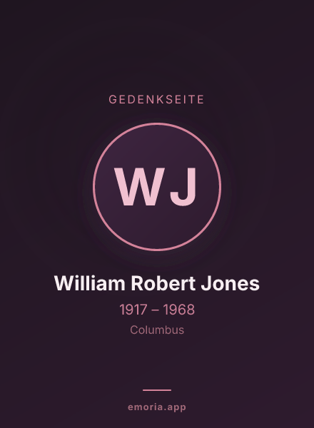 Gedenkportrait von William Robert Jones