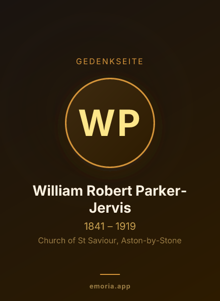 Gedenkportrait von William Robert Parker-Jervis