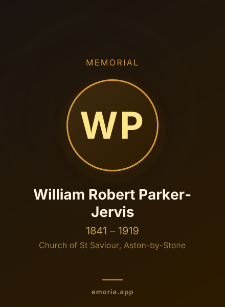 Memorial portrait of William Robert Parker-Jervis