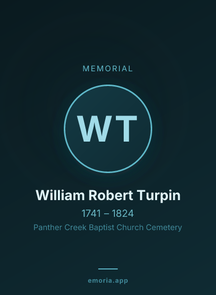 Memorial portrait of William Robert Turpin