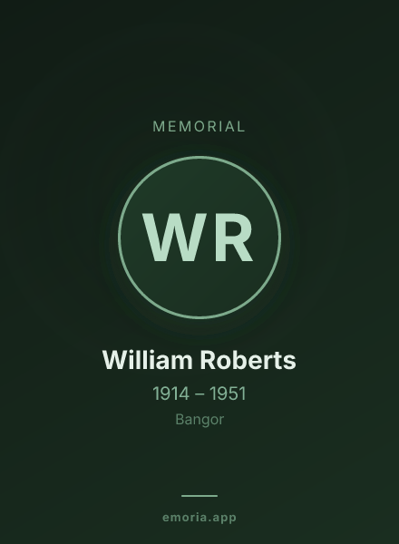 Memorial portrait of William Roberts