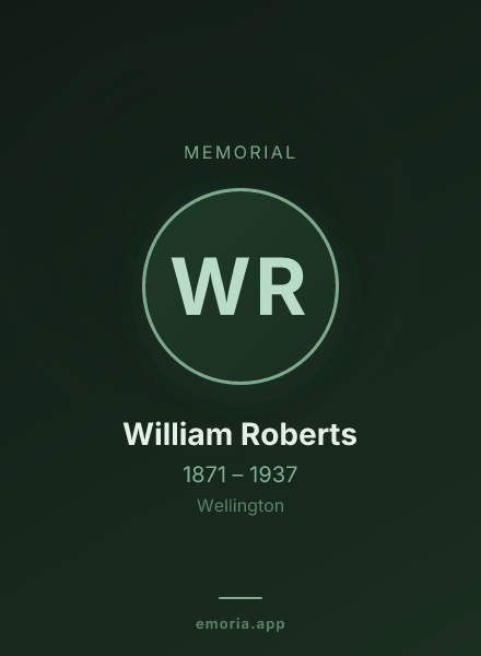 Memorial portrait of William Roberts