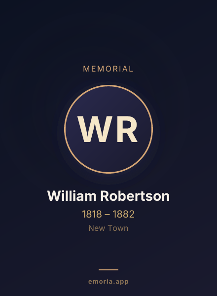Memorial portrait of William Robertson