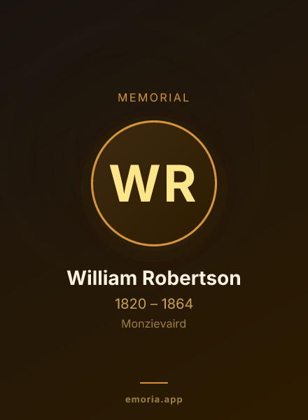 Memorial portrait of William Robertson