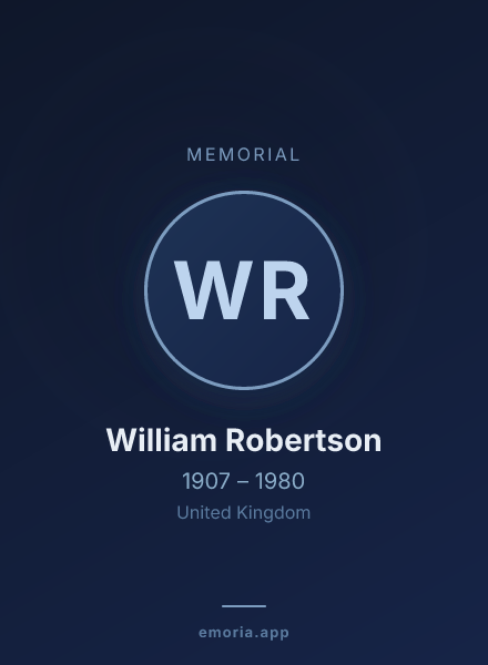 Memorial portrait of William Robertson