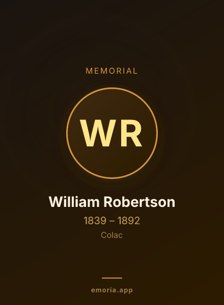 Memorial portrait of William Robertson