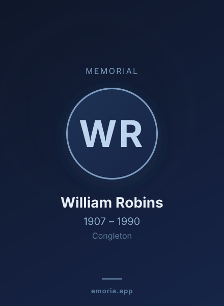 Memorial portrait of William Robins