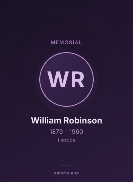 Memorial portrait of William Robinson