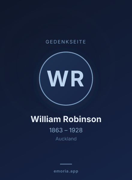 Gedenkportrait von William Robinson