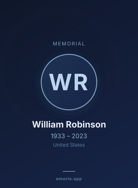 Memorial portrait of William Robinson