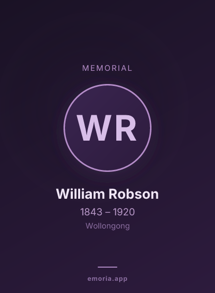 Memorial portrait of William Robson