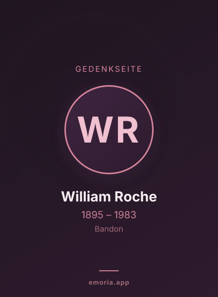 Gedenkportrait von William Roche