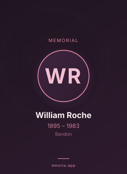 Memorial portrait of William Roche