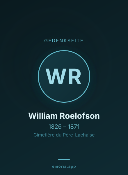 Gedenkportrait von William Roelofson