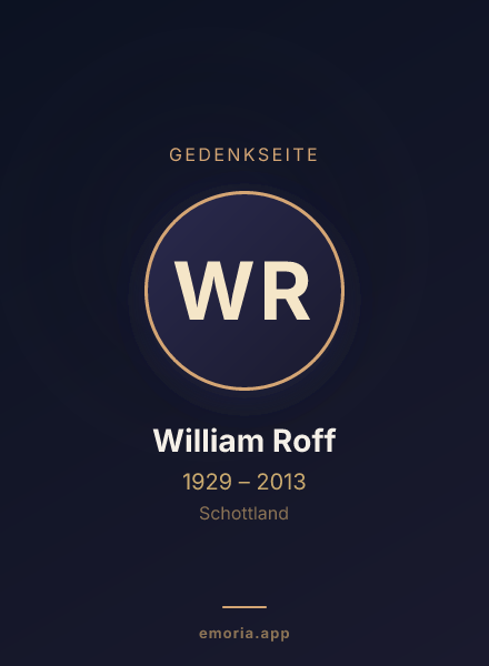 Gedenkportrait von William Roff
