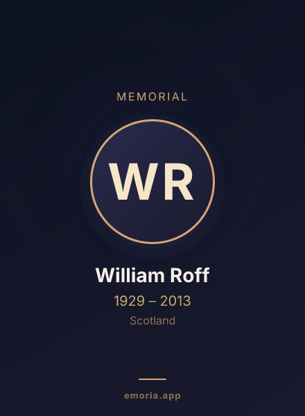 Memorial portrait of William Roff