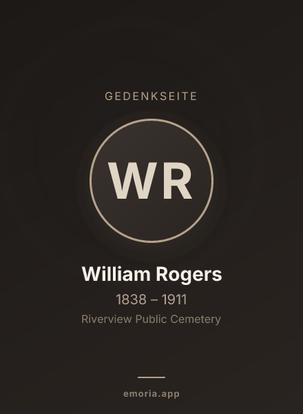 Gedenkportrait von William Rogers