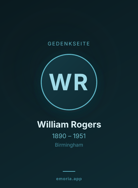 Gedenkportrait von William Rogers