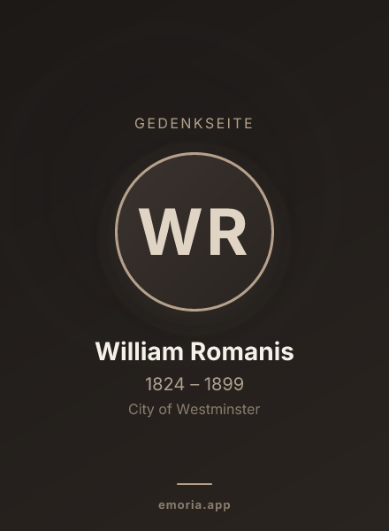Gedenkportrait von William Romanis
