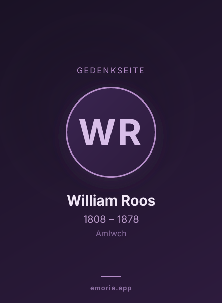 Gedenkportrait von William Roos