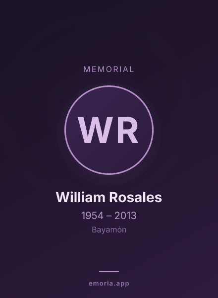 Memorial portrait of William Rosales