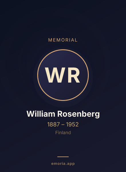 Memorial portrait of William Rosenberg