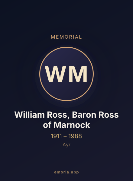 Memorial portrait of William Ross, Baron Ross of Marnock