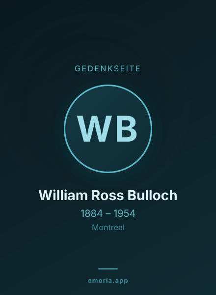Gedenkportrait von William Ross Bulloch