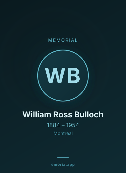 Memorial portrait of William Ross Bulloch