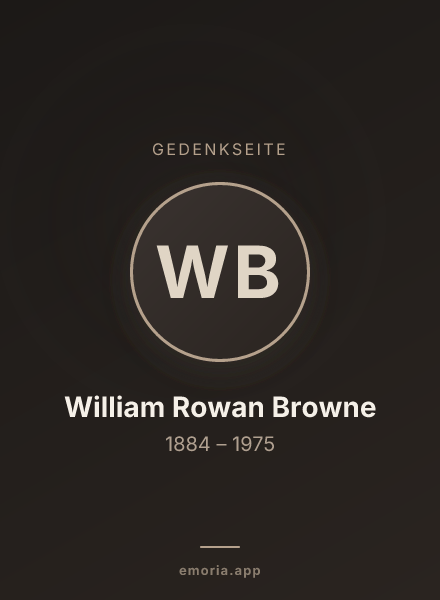 Gedenkportrait von William Rowan Browne