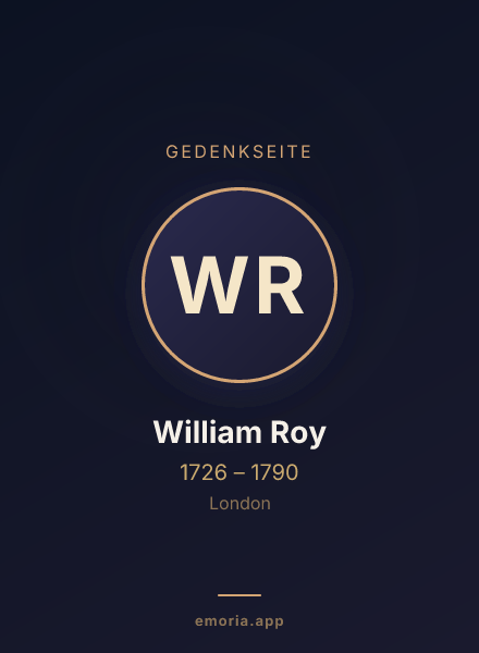 Gedenkportrait von William Roy
