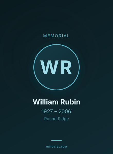 Memorial portrait of William Rubin