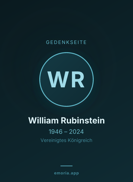 Gedenkportrait von William Rubinstein