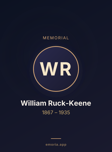 Memorial portrait of William Ruck-Keene