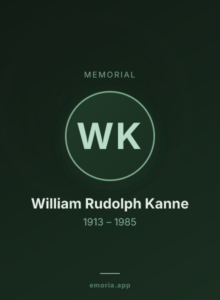 Memorial portrait of William Rudolph Kanne