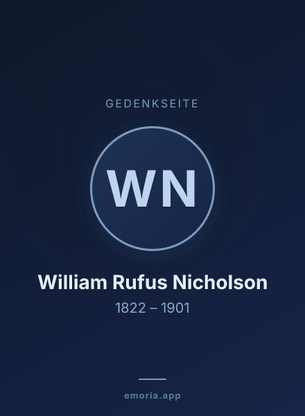 Gedenkportrait von William Rufus Nicholson