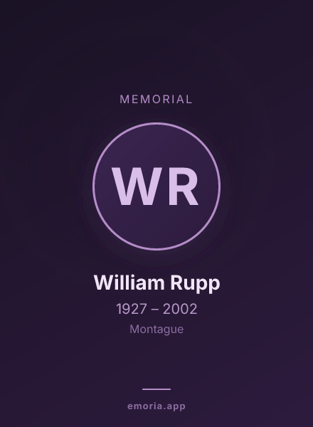 Memorial portrait of William Rupp