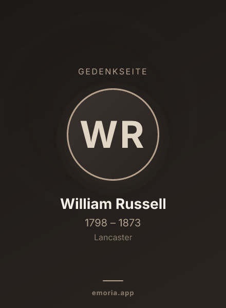Gedenkportrait von William Russell