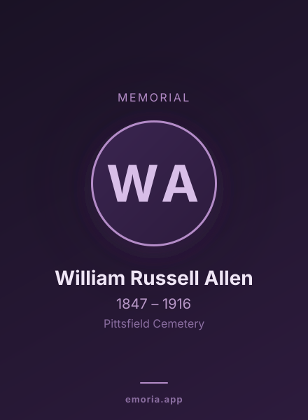 Memorial portrait of William Russell Allen
