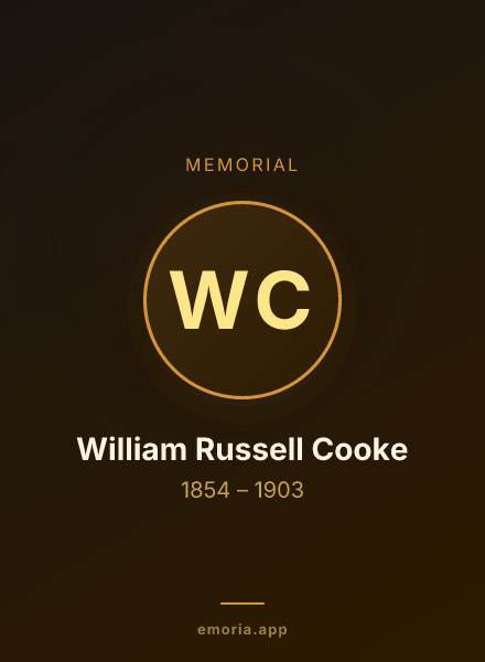 Memorial portrait of William Russell Cooke