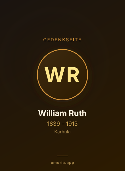 Gedenkportrait von William Ruth