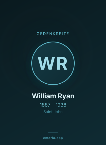 Gedenkportrait von William Ryan